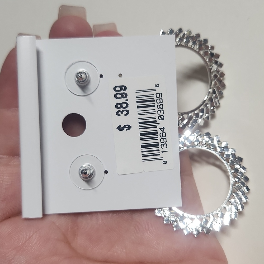 CHARTER CLUB Hoop Sparkly Earrings NWT - Picture 4 of 5